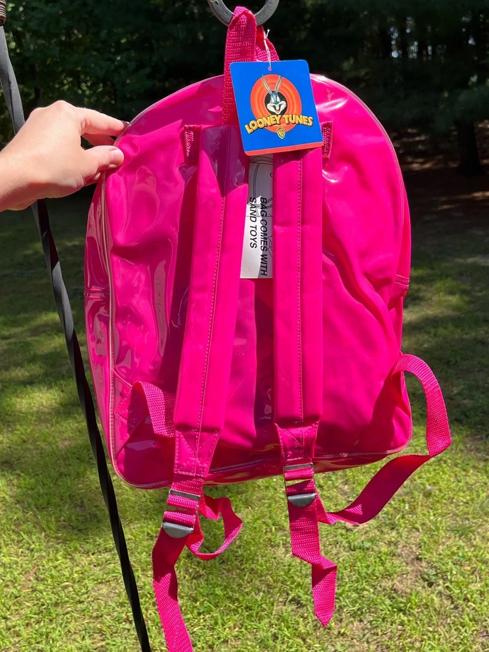1997 Warner Bros NWT Looney Tunes Tweety Bird Beach Backpack Pink Back To School